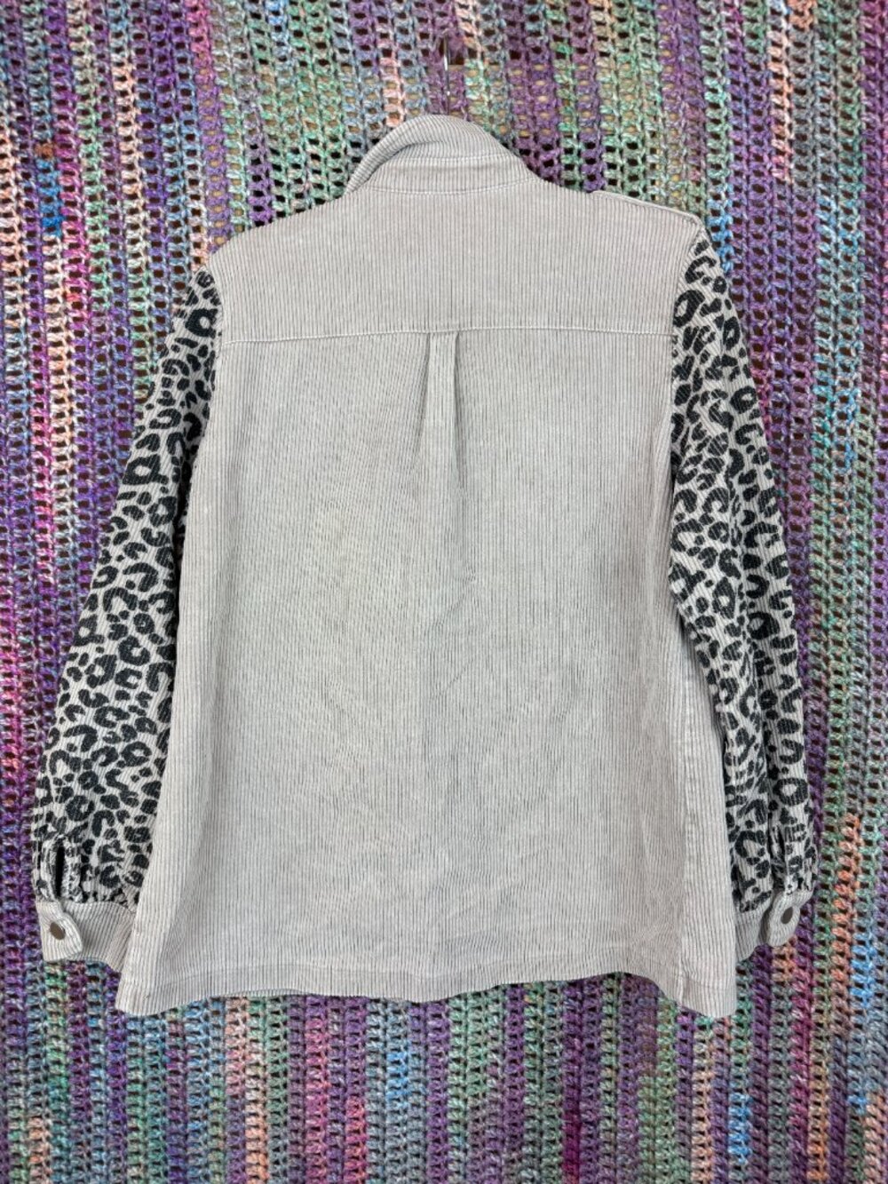 BiBi Corduroy Cheetah Print Jacket (Size M) - Picture 4 of 4